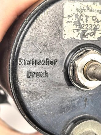 Luftwaffe Fein- Grob Höhenmesser Fl 22320, Funktion nicht geprüft
