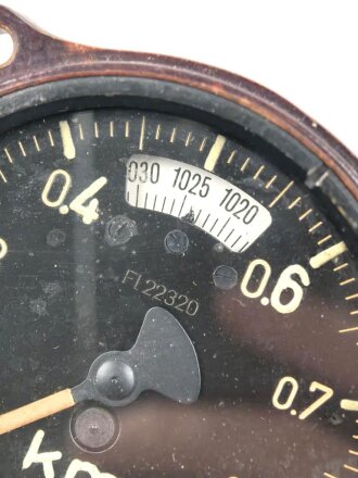 Luftwaffe Fein- Grob Höhenmesser Fl 22320, Funktion nicht geprüft