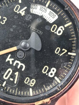 Luftwaffe Fein- Grob Höhenmesser Fl 22320, Funktion nicht geprüft