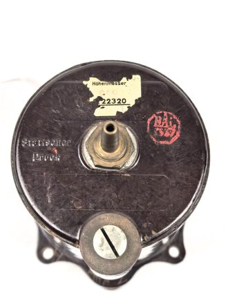 Luftwaffe Fein- Grob Höhenmesser Fl 22320, Funktion nicht geprüft