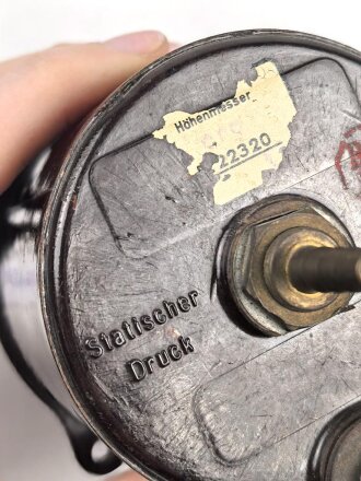 Luftwaffe Fein- Grob Höhenmesser Fl 22320, Funktion nicht geprüft