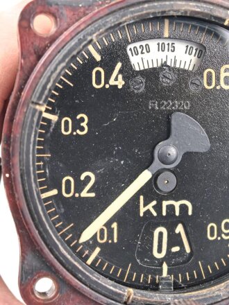 Luftwaffe Fein- Grob Höhenmesser Fl 22320, Funktion nicht geprüft
