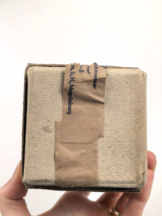 Luftwaffe Einfach Druckmesser Fl 20516-3. Funktion nicht geprüft, so unter anderem in He162 verbaut, Unverbautes Stück im originalen Umkarton