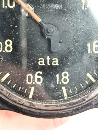 Luftwaffe, Doppel Ladedruckmesser Fl20556, verbaut in HS 129, Funktion nicht geprüft