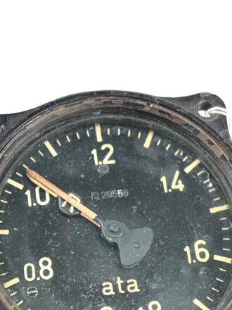 Luftwaffe, Doppel Ladedruckmesser Fl20556, verbaut in HS 129, Funktion nicht geprüft