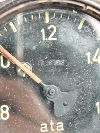 Luftwaffe, Doppel Ladedruckmesser Fl20556, verbaut in HS 129, Funktion nicht geprüft