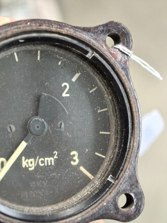 Luftwaffe,  Fl 20504-3 Druckmesser Triebwerksüberwachung Bf109,  Funktion nicht geprüft