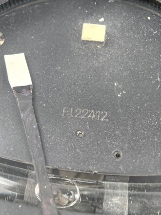 Luftwaffe, elektrischer Wendezeiger Fl 22412, Gehäuseabdeckung fehlt Libelle und Zeiger ergänzt, Ebenso das Glas und die Verschraubung dessen, Funktion nicht geprüft