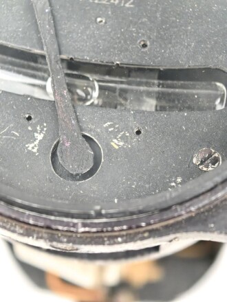 Luftwaffe, elektrischer Wendezeiger Fl 22412, Gehäuseabdeckung fehlt Libelle und Zeiger ergänzt, Ebenso das Glas und die Verschraubung dessen, Funktion nicht geprüft