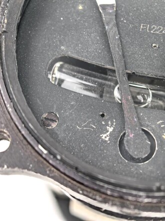 Luftwaffe, elektrischer Wendezeiger Fl 22412, Gehäuseabdeckung fehlt Libelle und Zeiger ergänzt, Ebenso das Glas und die Verschraubung dessen, Funktion nicht geprüft