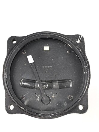 Luftwaffe, elektrischer Wendezeiger Fl 22412, Gehäuseabdeckung fehlt Libelle und Zeiger ergänzt, Ebenso das Glas und die Verschraubung dessen, Funktion nicht geprüft