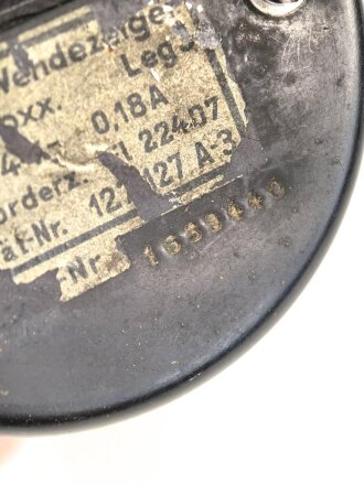 Luftwaffe, elektrischer Wendezeiger Fl 22407, verbaut in He 162 , Funktion nicht geprüft