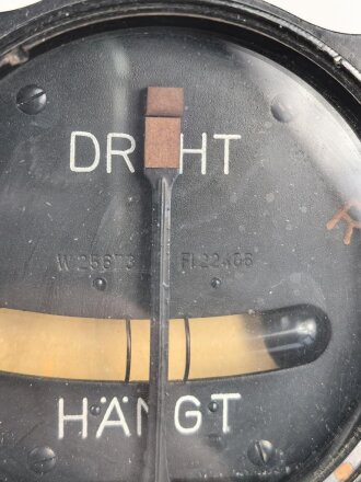 Luftwaffe, elektrischer Wendezeiger Fl 22406, verbaut in Ar 196, Funktion nicht geprüft