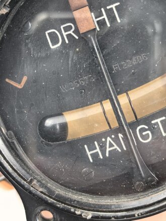 Luftwaffe, elektrischer Wendezeiger Fl 22406, verbaut in Ar 196, Funktion nicht geprüft