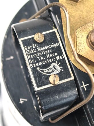 Luftwaffe, elektrischer Wendezeiger Fl 22406, verbaut in Ar 196, Funktion nicht geprüft