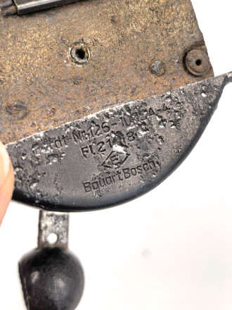 Luftwaffe, Zündschalter Fl 21118, verbaut in Bf109 G / K , Bodenfund