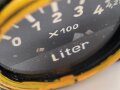 Luftwaffe, elektrischer Vorratsanzeiger 0-425 Liter,  Fl 20723, verbaut in Go 244 und He 162, vermutlich neuzeitlich gelb nachlackiert, Funktion nicht geprüft, defekt
