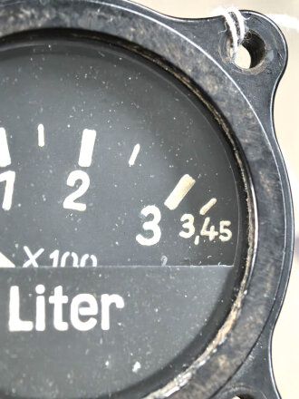 Luftwaffe, elektrischer Vorratsanzeiger 0-345 Liter,  Fl 20723, verbaut in Go 244 / Ar 196. vermutlich leeres Gehäuse,  Funktion nicht geprüft