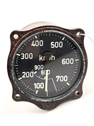 Luftwaffe, Fahrtmesser Fl 22234, verbaut in Me109, Fw 190 He 162, Bf 109 K-4, letztes Modell ,  Funktion nicht geprüft