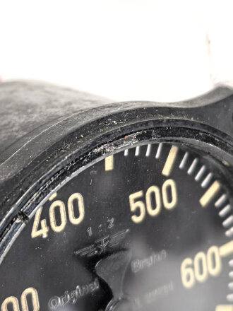 Luftwaffe, Fahrtmesser Fl 22231, 80-750km, Baujahr 1942 ,  Funktion nicht geprüft