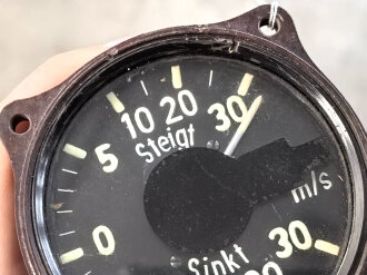 Luftwaffe, Variometer Fl 22386, verbaut in Messerschmitt Bf 109 K-4, Me 262, Arado Ar 234, Fw 190,  Funktion nicht geprüft