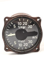 Luftwaffe, Variometer Fl 22386, verbaut in Messerschmitt Bf 109 K-4, Me 262, Arado Ar 234, Fw 190,  Restaurierter Bodenfund, Blatt Nachbau, Funktion nicht geprüft