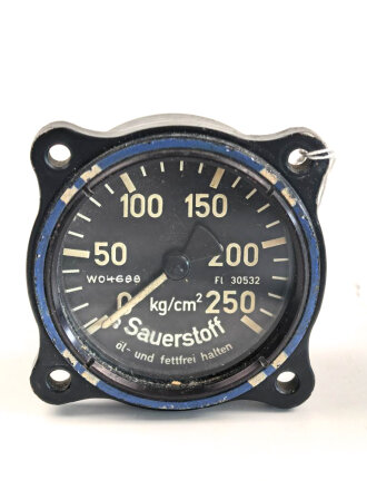 Luftwaffe,  Sauerstoffdruckmesser FL 30532,  Funktion nicht geprüft