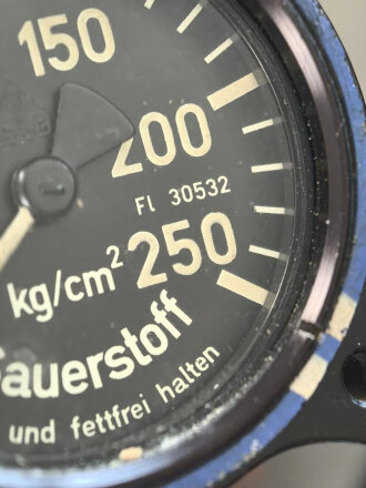 Luftwaffe,  Sauerstoffdruckmesser FL 30532,  Funktion nicht geprüft