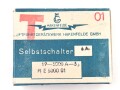 Luftwaffe Selbstschalter zur Sicherung der elektrischen Bordanlage gegen Überlastung und Kurzschluß. FL E 5000 01, ungebrauchtes Stück in der originalen Verpackung
