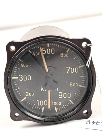 Luftwaffe, Fahrtmesser Fl 22245, Messbereich bis 1000km....