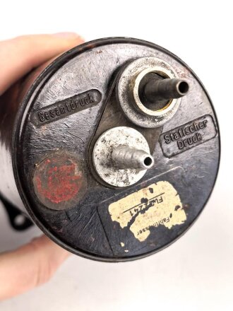 Luftwaffe, Fahrtmesser Fl 22245, Messbereich bis 1000km. Verbaut in Arado Ar 234, Messerschmitt Me 163 , Me 262, Dornier Do 335 , Heinkel He 219, Bachem Ba 349 „Natter“. Funktion nicht geprüft