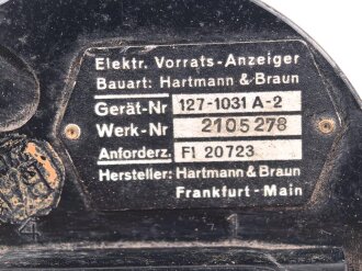 Luftwaffe, Ersatzteil elektrischer Vorrats Anzeiger Fl 20723