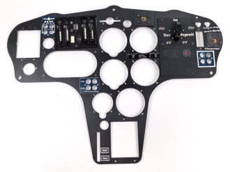 Luftwaffe , Instrumentenbrett Henschel Hs 129 B. Neuzeitliche Sammleranfertigung aus Aluminium. gebraucht