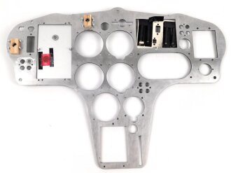 Luftwaffe , Instrumentenbrett Henschel Hs 129 B. Neuzeitliche Sammleranfertigung aus Aluminium. gebraucht