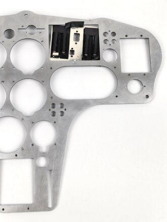 Luftwaffe , Instrumentenbrett Henschel Hs 129 B. Neuzeitliche Sammleranfertigung aus Aluminium. gebraucht