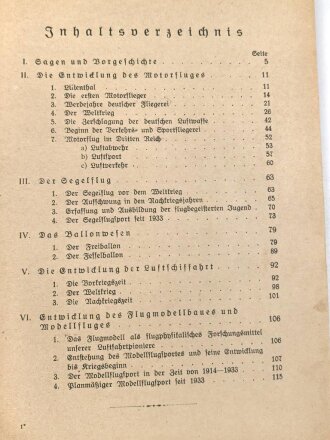 NSFK Buch "Geschichte der Luftfahrt" Teil 1, datiert 1939, 128 Seiten, DIN A5