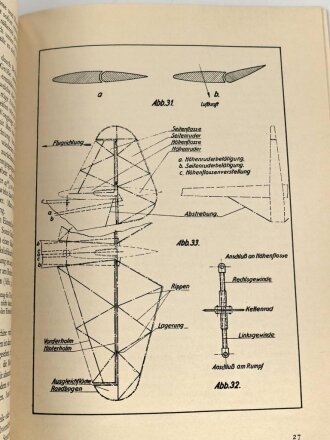 "Flugkunde in volkstümlicher Darstellungt" Heft 1 Das Motorflugzeug, datiert 1933, 48 Seiten, DIN A5