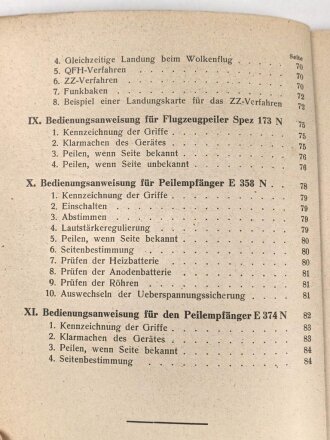 "Flugfunkpeilwesen und Funknavigation" datiert 1934, 84 Seiten, DIN A5