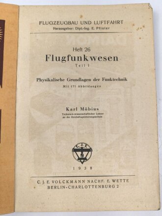 "Flugzeugbau und Luftfahrt Heft 26 - Flugfunkwesen...