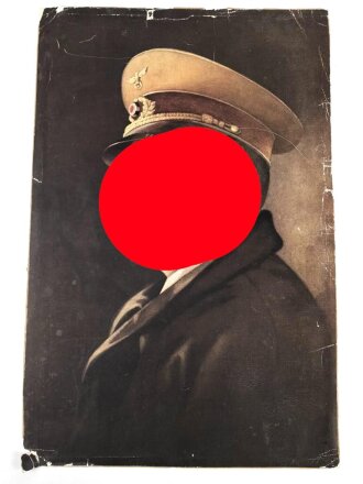 Farbiger Druck für ein Amtszimmer / Schulzimmer oder ähnliches, Darstellend Adolf Hitler . Maße  30 x 45cm