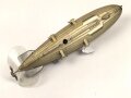Luftschiff / Zeppelin " LZ 129 Hindenburg" als Kinderspielzeug aus Blech der Firma " Tippco"  Länge 29cm, Original Bemalt, die Luftschraube aus Zelluloid, Funktioniert einwandfrei. Ungereinigtes Stück
