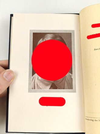 Adolf Hitler " Mein Kampf" Ausgabe 1943. Vollständig, Buchrücken löst sich, Einband geknickt