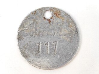 Werkzugangsmarke Heinkel Werke. Gereinigtes Stück, Durchmesser 30mm