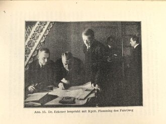 "Die Amerikafahrt des Z.R. III" datiert 1925, 92 Seiten, DIN A5, gebraucht, Einband fast lose