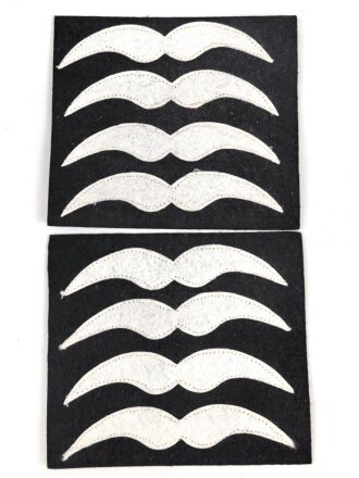 Luftwaffe, Paar Dienstgradabzeichen für den Fliegerschutzanzug. Einfache, neuzeitliche Anfertigung auf schwarzem Untergrund