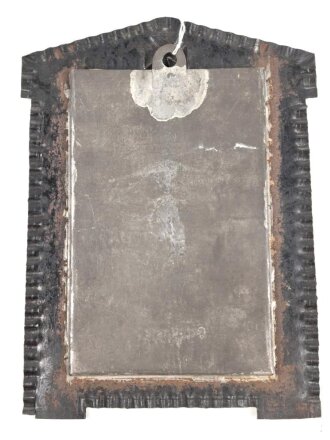 1. Weltkrieg, eiserner Bilderrahmen "1914 1916" samt Foto eines Feldgrauen. Maße des Rahmen etwa 13 x 19cm