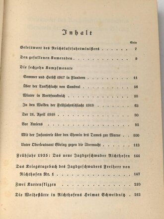 "Jagd in Flanderns Himmel" um 1935, 213 Seiten, über DIN A5