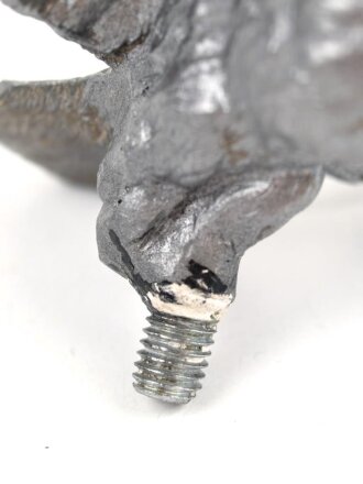 Plastischer Adler zum Aufschrauben auf eine Fahnenspitze ? Flügelspannweite 20,5cm. Nicht magnetisch, neuzeitlich lackiert