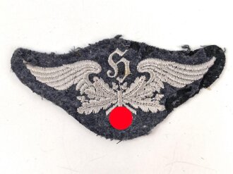 Luftwaffe Ärmelabzeichen Flak Horcher, Mottenschaden