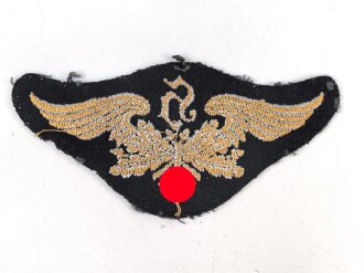 Luftwaffe Ärmelabzeichen Flak Horcher, Mottenschaden